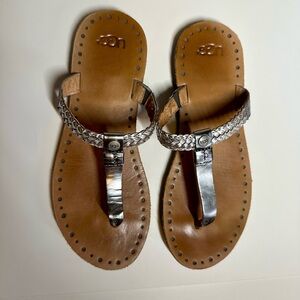 UGG Women's Brown and Silver Sandals